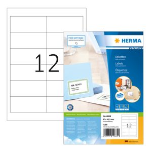 Nalepnice HERMA 96X42.3mm A4/12 100 listova