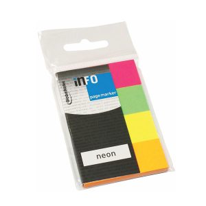 Page marker NEON 20x50mm 4x50L INFO NOTES