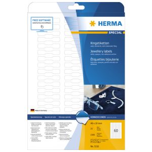 Nalepnice HERMA za nakit 10x49 A4/60 25 listova